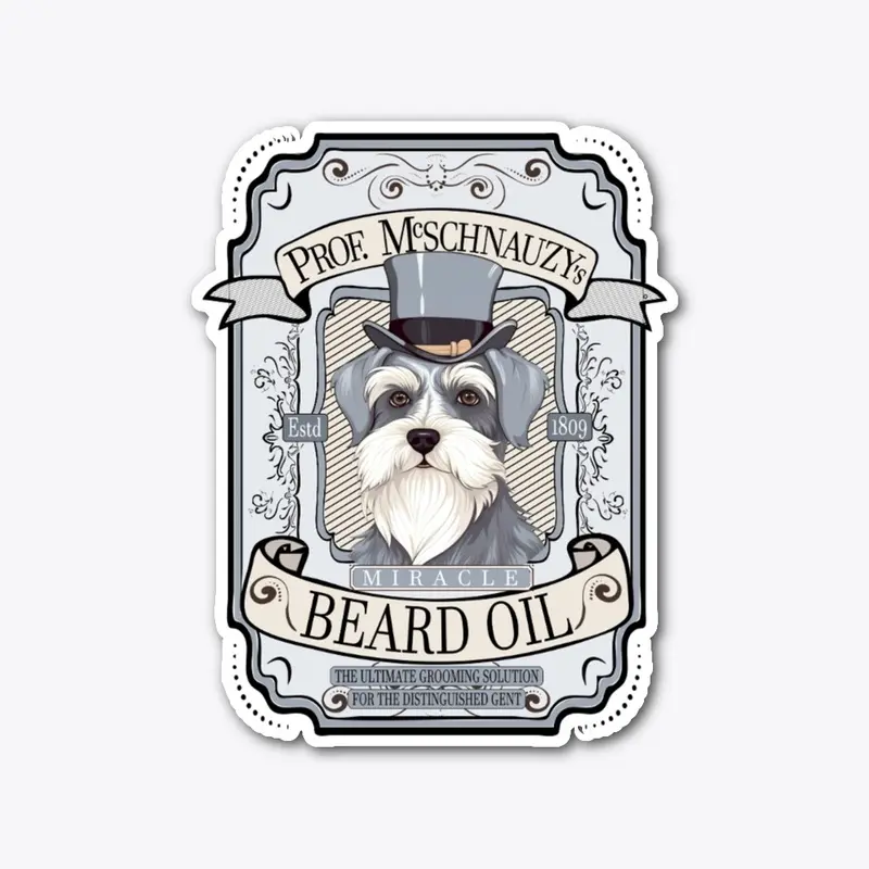 Prof. McSchnauzey's Beard Oil Vintage Ad